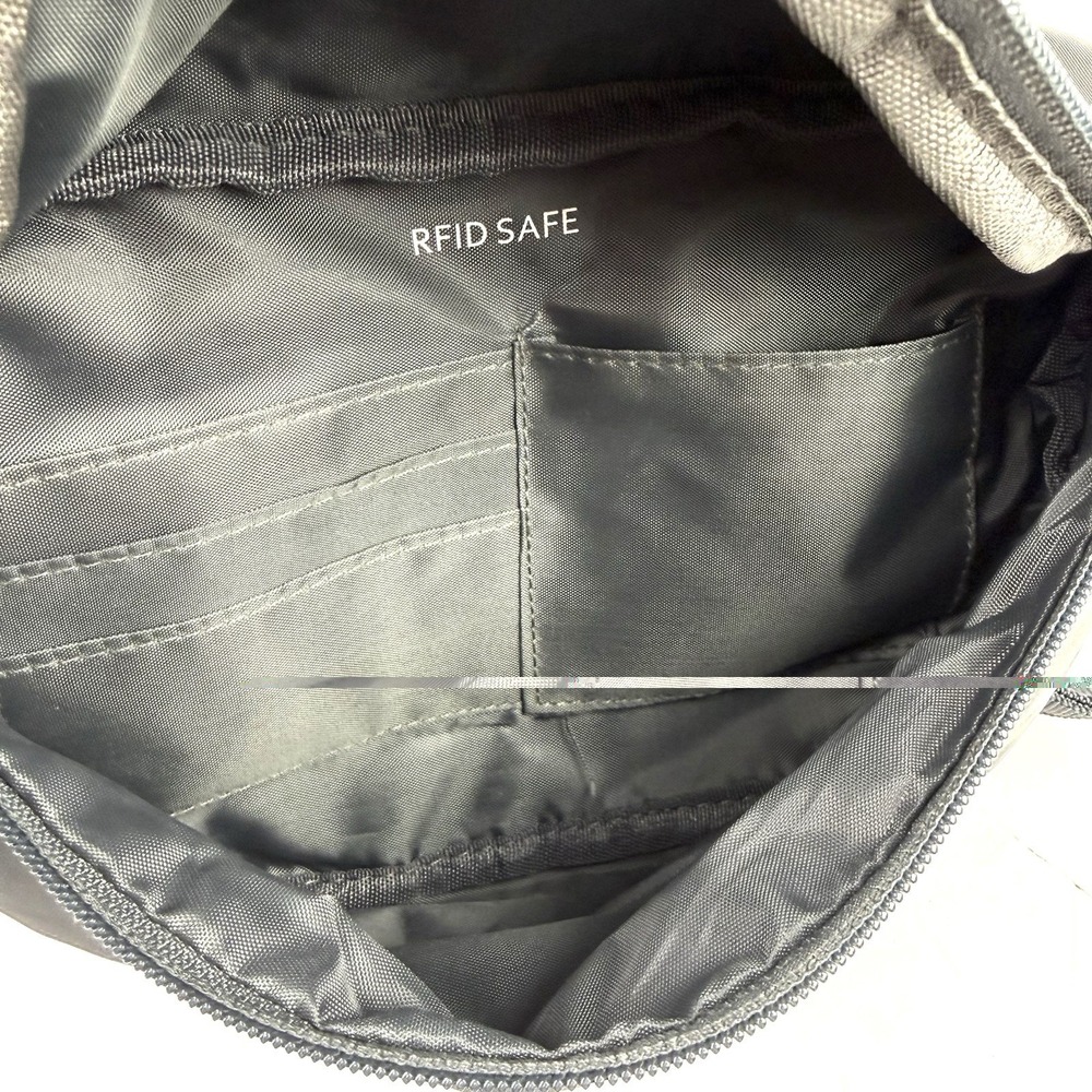 The Foldie Belt Bag Waist Pack Dark Gray Nylon Travel Crossbody RFID Brand New - Picture 5 of 10